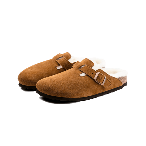 Birkenstock Boston Shearling Suede Mink Birkenstock Boston Shearling Suede Mink