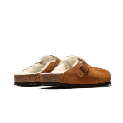 Birkenstock Boston Shearling Suede Mink Birkenstock Boston Shearling Suede Mink