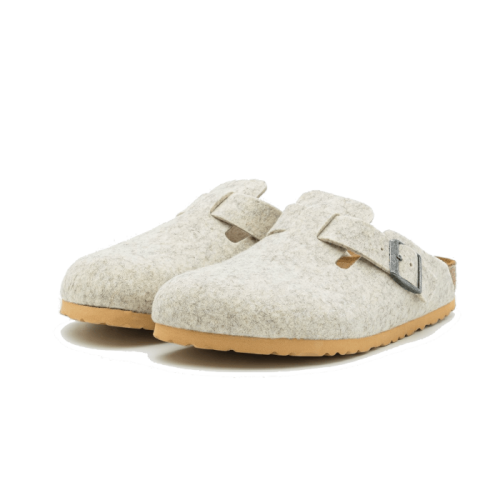 Birkenstock Boston Wool Felt Eggshell Birkenstock Boston Wool Felt Eggshell
