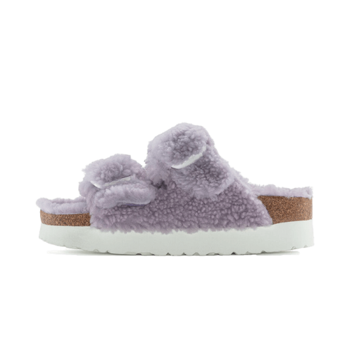 Birkenstock Arizona Big Buckle Shearling Purple Fog Birkenstock Arizona Big Buckle Shearling Purple Fog