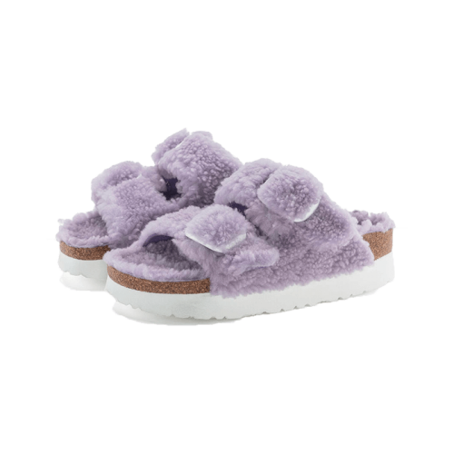 Birkenstock Arizona Big Buckle Shearling Purple Fog Birkenstock Arizona Big Buckle Shearling Purple Fog