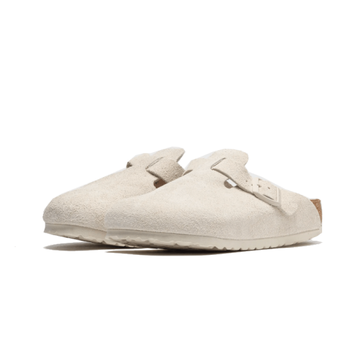 Birkenstock Boston Suede Antique White Birkenstock Boston Suede Antique White