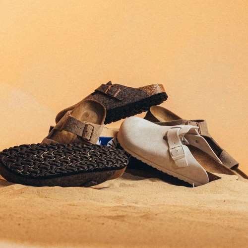 Birkenstock Boston Suede Antique White Birkenstock Boston Suede Antique White