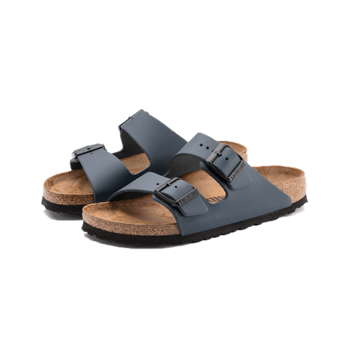 Birkenstock Arizona Natural Leather Blue Birkenstock Arizona Natural Leather Blue