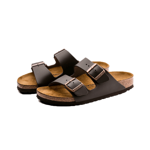 Birkenstock Arizona Natural Leather Dark Brown Birkenstock Arizona Natural Leather Dark Brown
