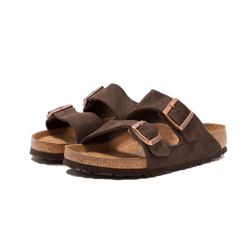 Birkenstock Arizona Suede Leather Soft Footbed Mocha Birkenstock Arizona Suede Leather Soft Footbed Mocha