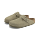 Birkenstock Boston Suede Leather Faded Khaki Birkenstock Boston Suede Leather Faded Khaki