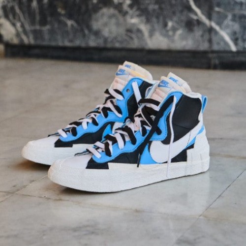 Nike Blazer Mid Sacai White Black Legend Blue Nike Blazer Mid Sacai White Black Legend Blue