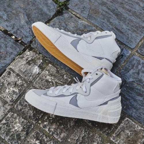 Nike Blazer Mid Sacai White Grey Nike Blazer Mid Sacai White Grey