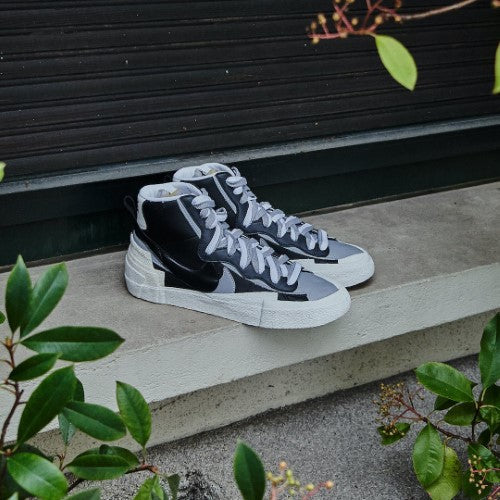 Nike Blazer Mid Sacai Black Grey Nike Blazer Mid Sacai Black Grey