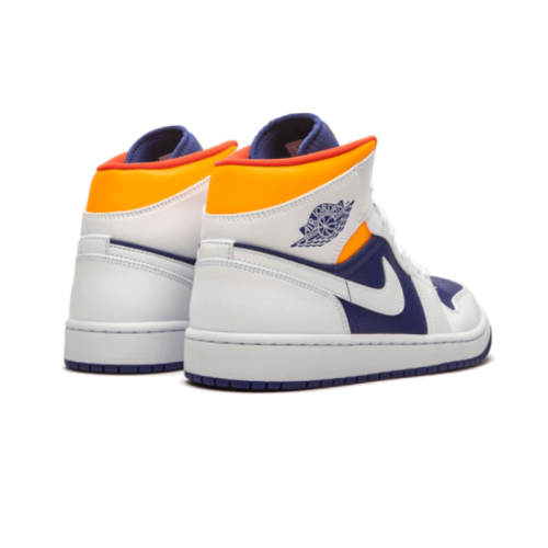 Air Jordan 1 Mid White Laser Orange Deep Royal Blue Air Jordan 1 Mid White Laser Orange Deep Royal Blue