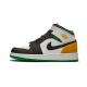 Air Jordan 1 Mid SE White Laser Orange Lucky Green