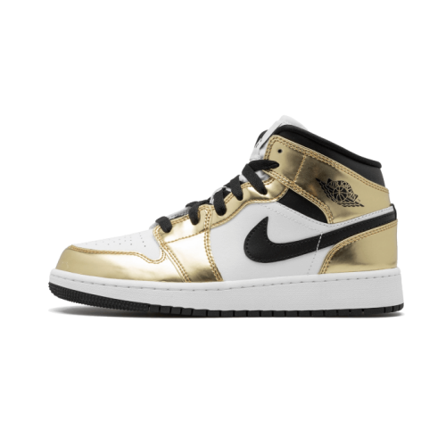 Air Jordan 1 Mid White Metallic Gold Air Jordan 1 Mid White Metallic Gold