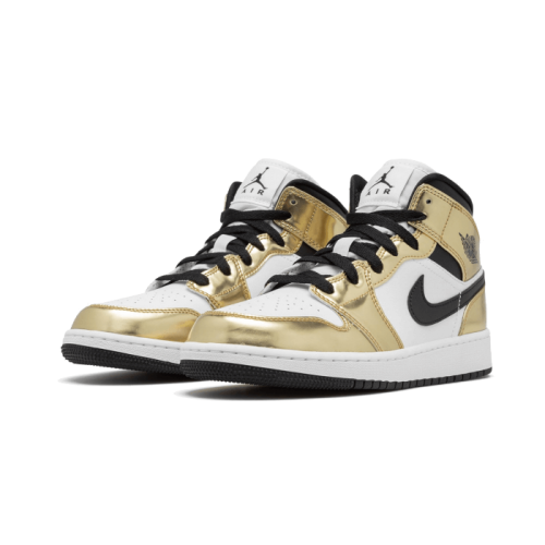Air Jordan 1 Mid White Metallic Gold Air Jordan 1 Mid White Metallic Gold
