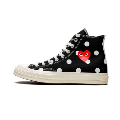 Converse Chuck Taylor All-Star 70s Hi Comme des Garçons PLAY Polka Dot Black Converse Chuck Taylor All-Star 70s Hi Comme des Garçons PLAY Polka Dot Black