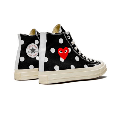 Converse Chuck Taylor All-Star 70s Hi Comme des Garçons PLAY Polka Dot Black Converse Chuck Taylor All-Star 70s Hi Comme des Garçons PLAY Polka Dot Black