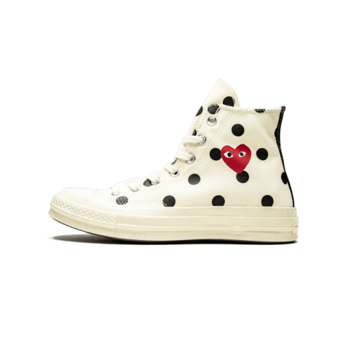 Converse Chuck Taylor All-Star 70s Hi Comme des Garçons PLAY Polka Dot White Converse Chuck Taylor All-Star 70s Hi Comme des Garçons PLAY Polka Dot White