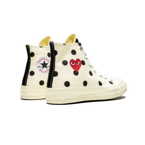 Converse Chuck Taylor All-Star 70s Hi Comme des Garçons PLAY Polka Dot White Converse Chuck Taylor All-Star 70s Hi Comme des Garçons PLAY Polka Dot White