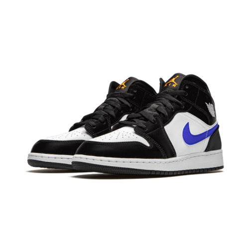 Air Jordan 1 Mid Black Racer Blue White Air Jordan 1 Mid Black Racer Blue White