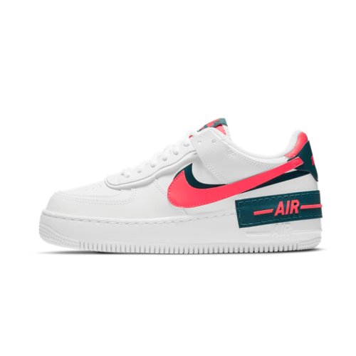 Nike Air Force 1 Shadow White Dark Teal Solar Red Nike Air Force 1 Shadow White Dark Teal Solar Red