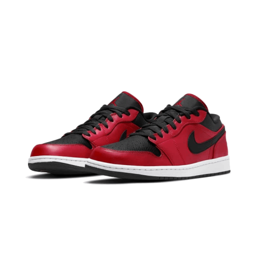 Air Jordan 1 Low Reverse Bred Pebbled Swoosh Air Jordan 1 Low Reverse Bred Pebbled Swoosh