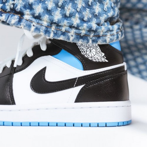 Air Jordan 1 Mid University Black White Air Jordan 1 Mid University Black White