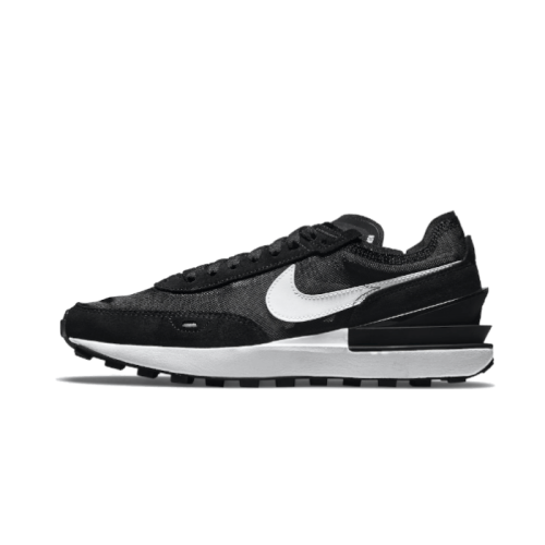 Nike Waffle One Black White Swoosh Nike Waffle One Black White Swoosh
