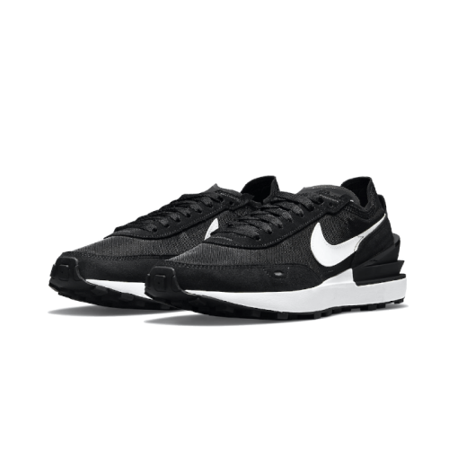 Nike Waffle One Black White Swoosh Nike Waffle One Black White Swoosh