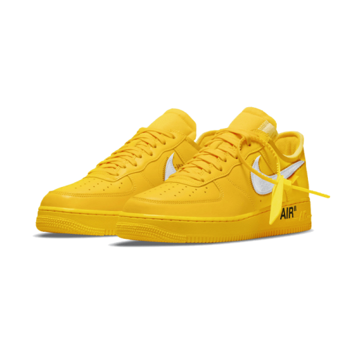 Nike Air Force 1 Low Off-White University Gold Metallic Silver Nike Air Force 1 Low Off-White University Gold Metallic Silver