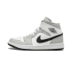 Air Jordan 1 Mid White Light Smoke Grey Air Jordan 1 Mid White Light Smoke Grey
