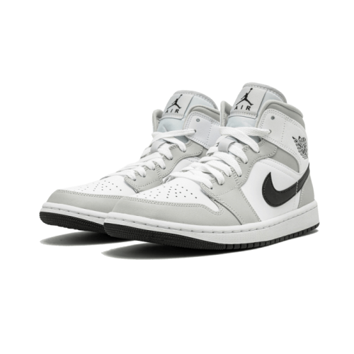 Air Jordan 1 Mid White Light Smoke Grey Air Jordan 1 Mid White Light Smoke Grey