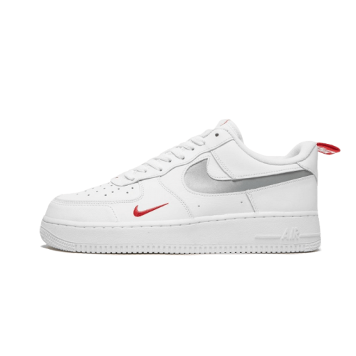 Nike Air Force 1 Low White Red Mini Swoosh Nike Air Force 1 Low White Red Mini Swoosh