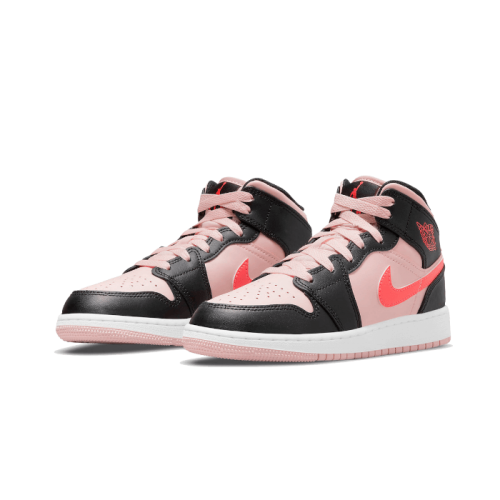 Air Jordan 1 Mid Black Pink Crimson Air Jordan 1 Mid Black Pink Crimson