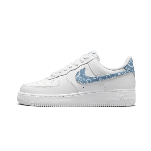 Nike Air Force 1 Low '07 Essential White Worn Blue Paisley Nike Air Force 1 Low '07 Essential White Worn Blue Paisley