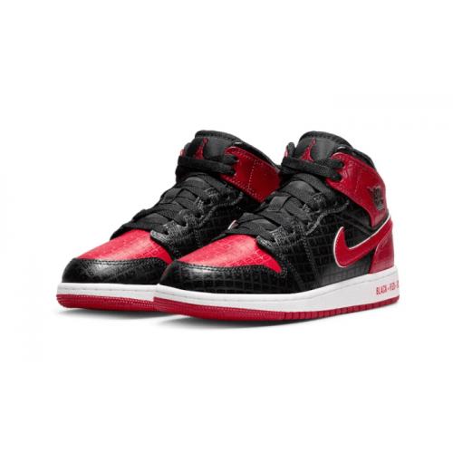 Air Jordan 1 Mid Bred Text Air Jordan 1 Mid Bred Text