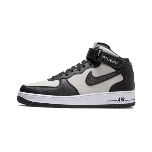 Nike Air Force 1 Mid Stussy Grey Black Nike Air Force 1 Mid Stussy Grey Black