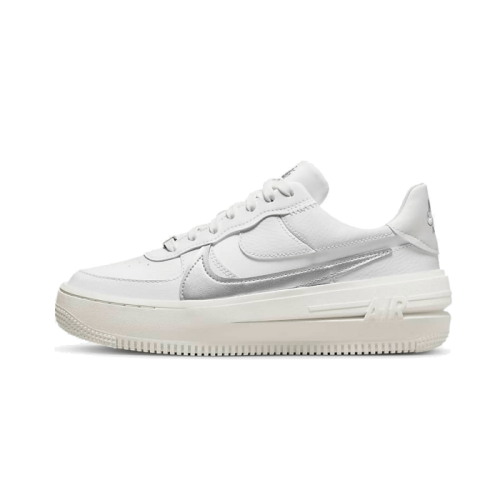 Nike Air Force 1 Low Platform Summit White Metallic Silver Nike Air Force 1 Low Platform Summit White Metallic Silver