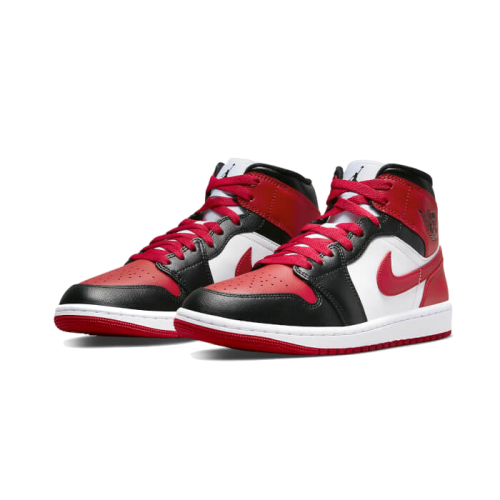 Air Jordan 1 Mid White Bred Toe Air Jordan 1 Mid White Bred Toe