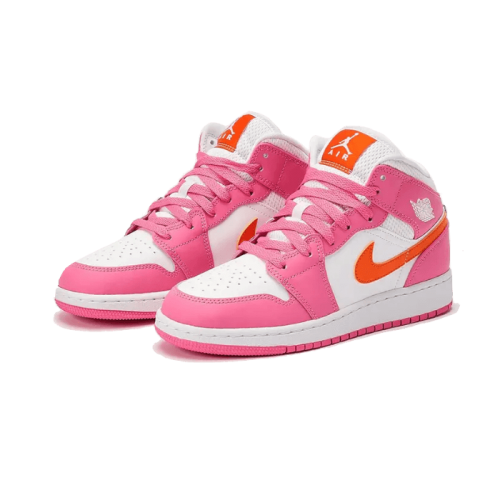 Air Jordan 1 Mid Pinksicle Safety Orange Air Jordan 1 Mid Pinksicle Safety Orange