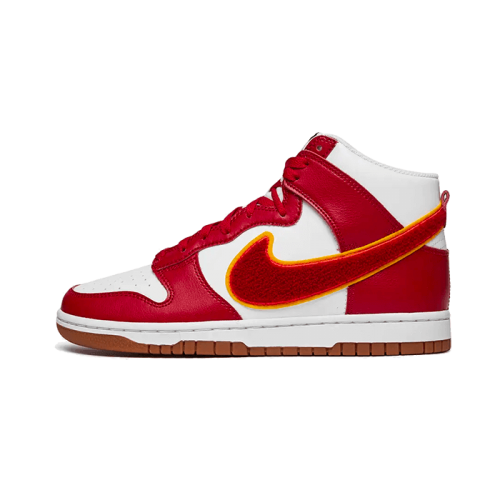 Nike Dunk High Chenille Swoosh White Gym Red Nike Dunk High Chenille Swoosh White Gym Red