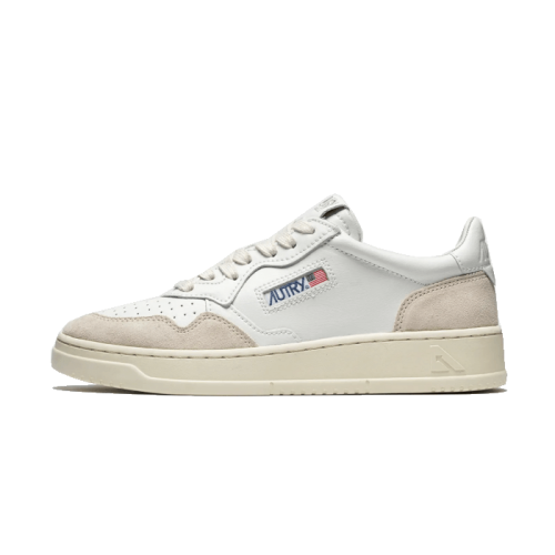 AUTRY Medalist Leather Suede Low White AUTRY Medalist Leather Suede Low White