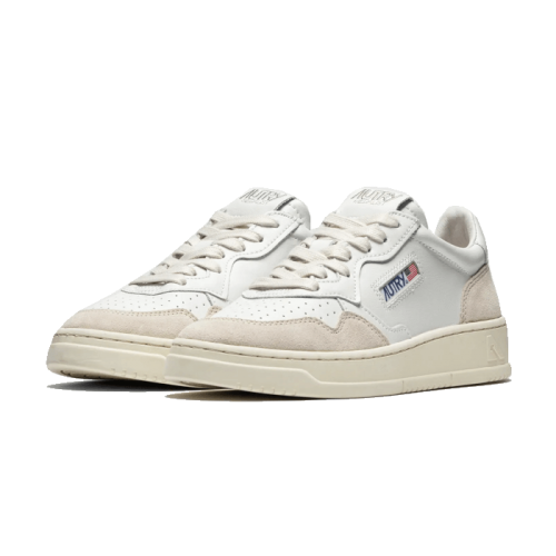 AUTRY Medalist Leather Suede Low White AUTRY Medalist Leather Suede Low White