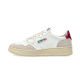 AUTRY Medalist Leather Suede Low White Burgundy AUTRY Medalist Leather Suede Low White Burgundy