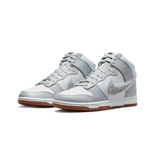 Nike Dunk High Retro Chenille Swoosh White Grey Nike Dunk High Retro Chenille Swoosh White Grey
