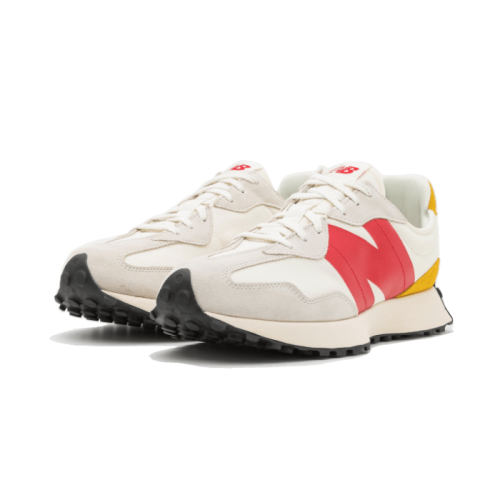 New Balance 327 Cream Yellow Red New Balance 327 Cream Yellow Red