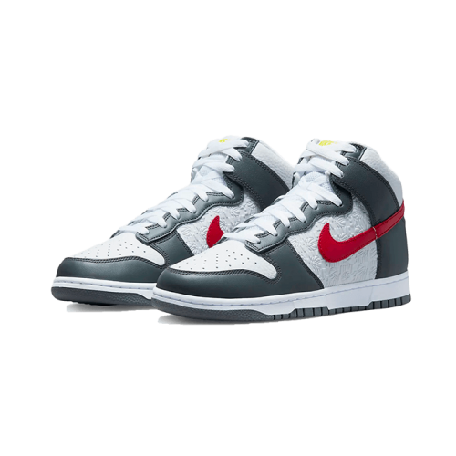 Nike Dunk High Embossed Basketball Grey Red Nike Dunk High Embossed Basketball Grey Red