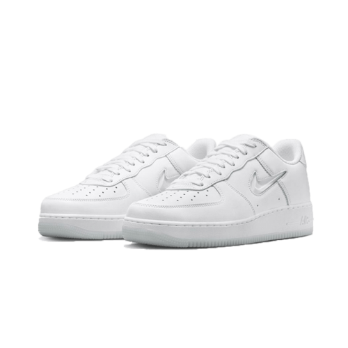 Nike Air Force 1 Low '07 Retro Color of the Month Jewel Swoosh Triple White Nike Air Force 1 Low '07 Retro Color of the Month Jewel Swoosh Triple White