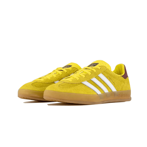 Adidas Gazelle Indoor Bright Yellow Burgundy Adidas Gazelle Indoor Bright Yellow Burgundy
