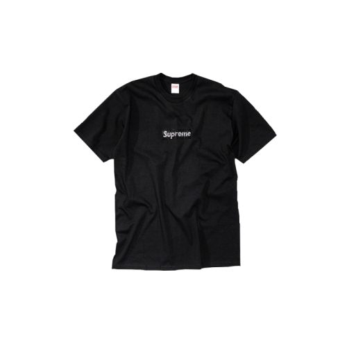 Supreme Swarovski Box Logo Tee Black Supreme Swarovski Box Logo Tee Black