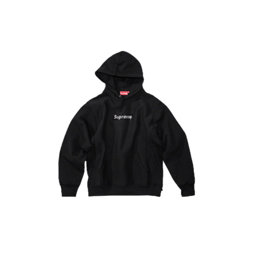 Supreme Swarovski Box Logo Hooded Sweatshirt Black Supreme Swarovski Box Logo Hooded Sweatshirt Black